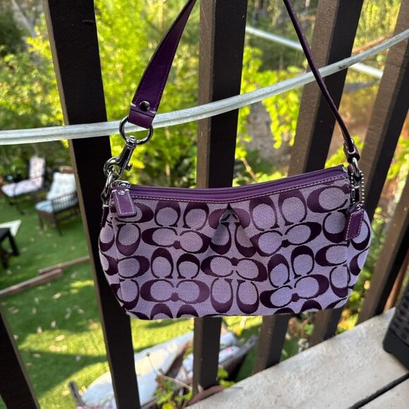 Purple Coach Mini Shoulder Bag - Picture 1 of 8